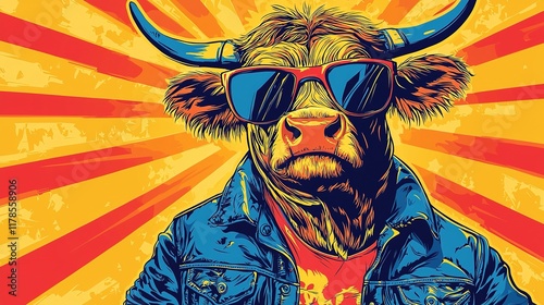 Cool Bull in Sunglasses