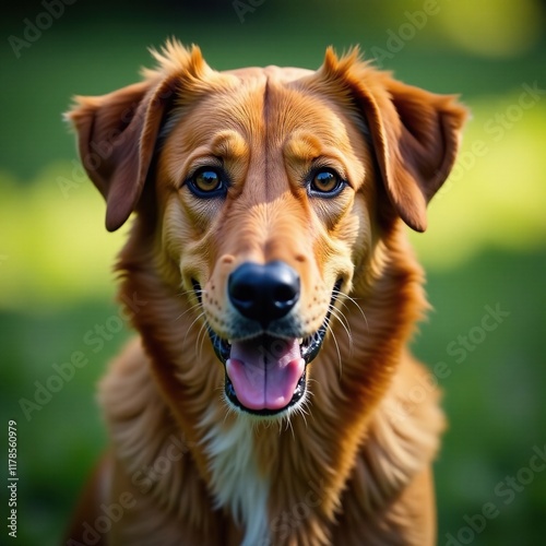 Il cane da caccia si aggrava nella sua testa tra le dita della donna, cani da caccia, dolce photo