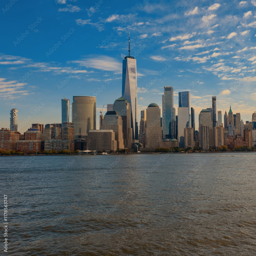 Obraz premium World Trade Center. Landmarks of New York. NY downtown. New York midtown. WTC.