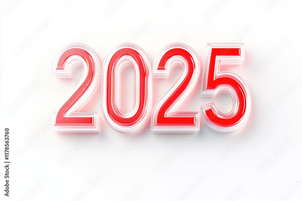 2025 New Year red texture number 2025 New Year red texture number