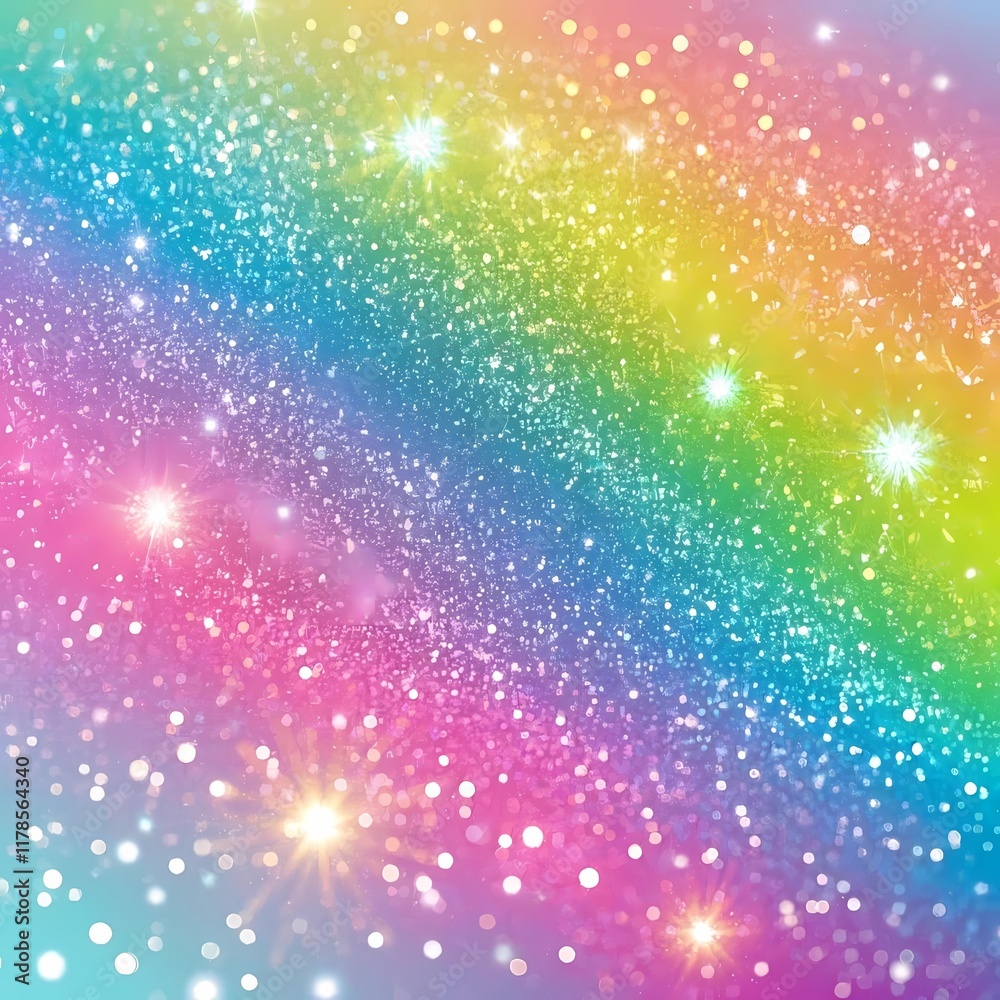 Fototapeta premium Colorful abstract background with white sparkles suitable for design projects, digital art, backgrounds, wallpapers, and festive occasions.