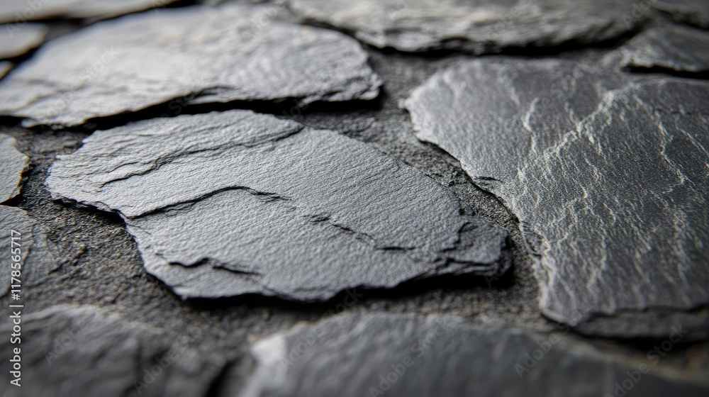 Close-up of Dark Gray Slate Stone Texture Close-up of Dark Gray Slate Stone Texture