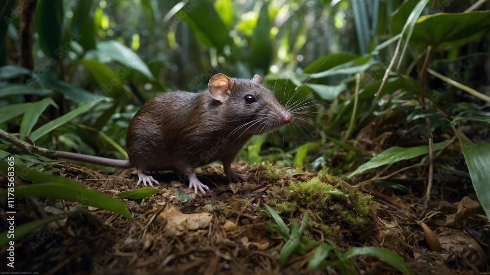 A Christmas Island Shrew in a Protected Habitat Highlighting Conservation in Action A Christmas Island Shrew in a Protected Habitat Highlighting Conservation in Action