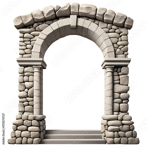 Elegant Stone Archway Entrance for Design Projects