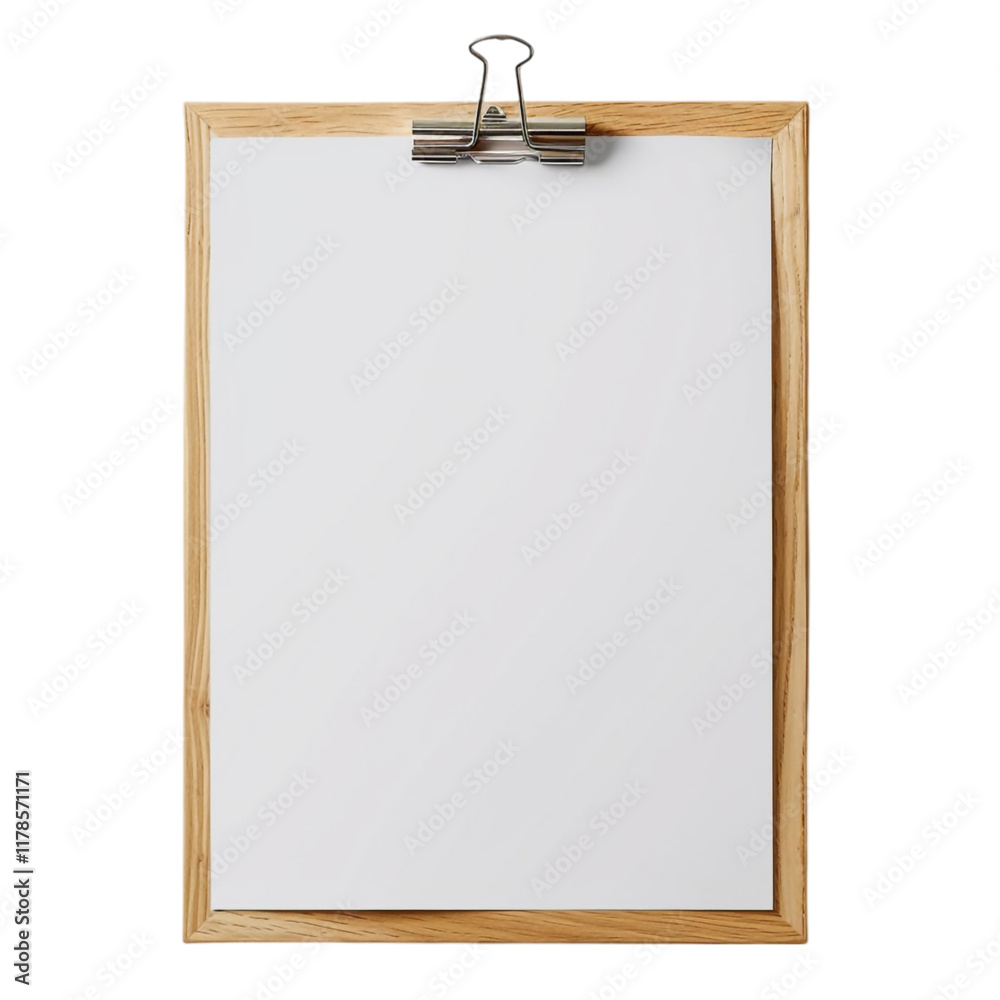 Photo Frame with Paper Clip Blank Mockup Isolated on Transparent Background Photo Frame with Paper Clip Blank Mockup Isolated on Transparent Background
