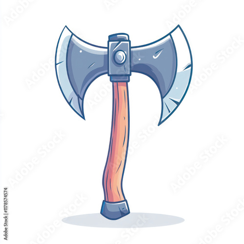 side view of a minimalist axe simple vector