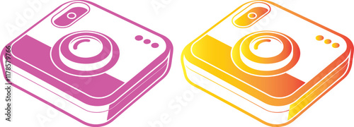 Minimalist backpack icons, red and black colors, simple geometric shapes, flat design, school supplies, luggage symbols, travel essentials, vector graphics, clean lines, contrasting colors, symmetrica