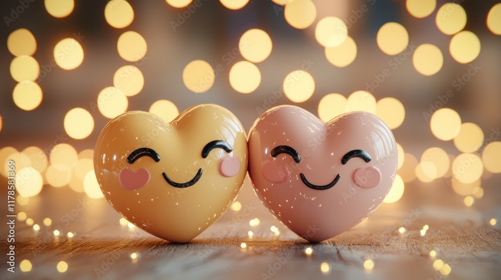 Obraz premium Two Loving Hearts