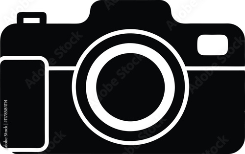 Camera icon, Photo camera silhouette vector, Photography camera flat icon