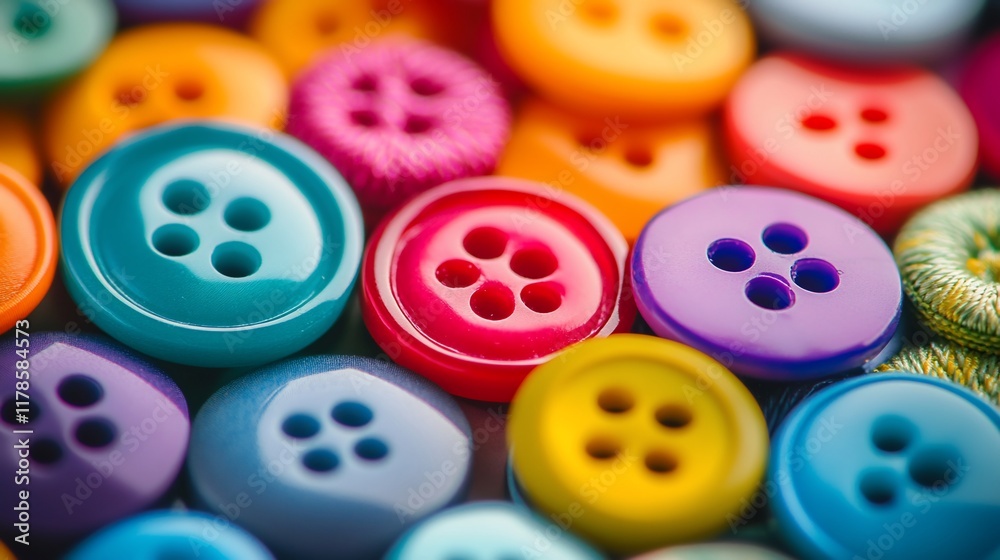Colorful buttons close-up background texture. Colorful buttons close-up background texture.