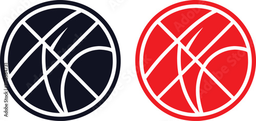 Minimalist backpack icons, red and black colors, simple geometric shapes, flat design, school supplies, luggage symbols, travel essentials, vector graphics, clean lines, contrasting colors, symmetrica