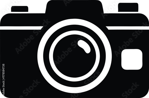 Camera icon, Photo camera silhouette vector, Photography camera flat icon