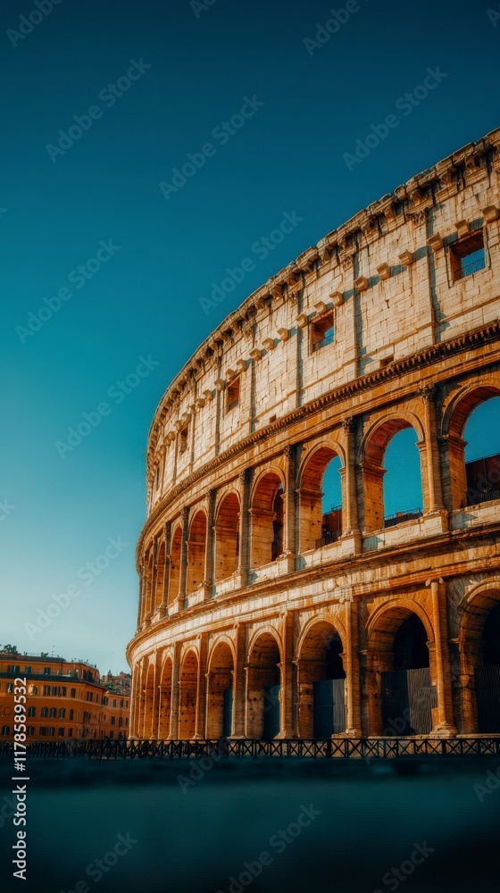 Obraz premium Majestic Roman Coliseum Ancient Architecture History Travel