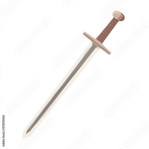 side view of a minimalist sword simple vector