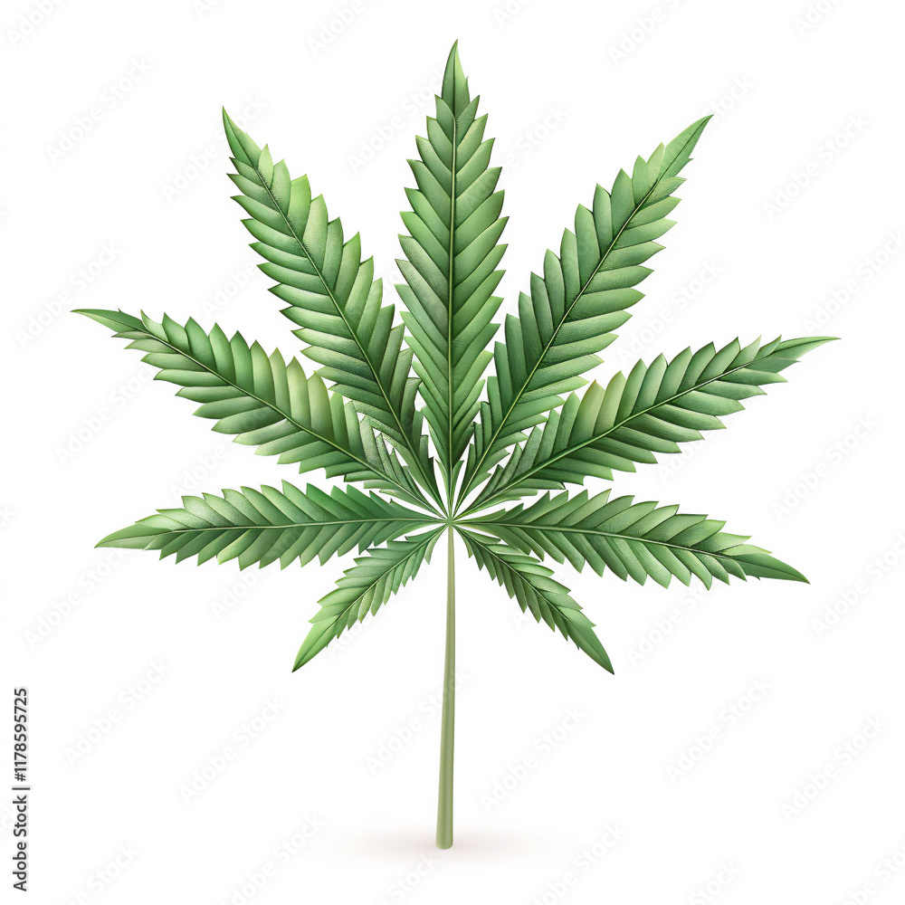 realistic Leaf illustration isolated on white background, version 8 realistic Leaf illustration isolated on white background, version 8