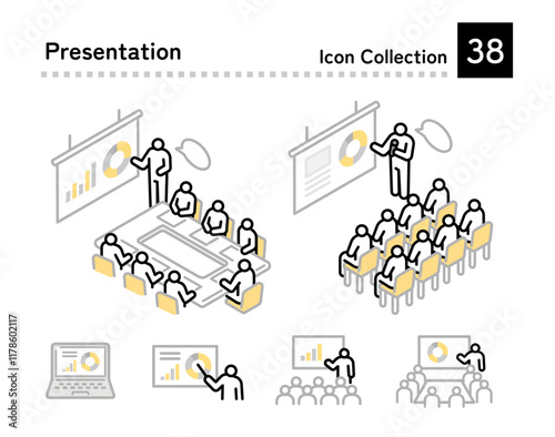 Business people giving a presentation