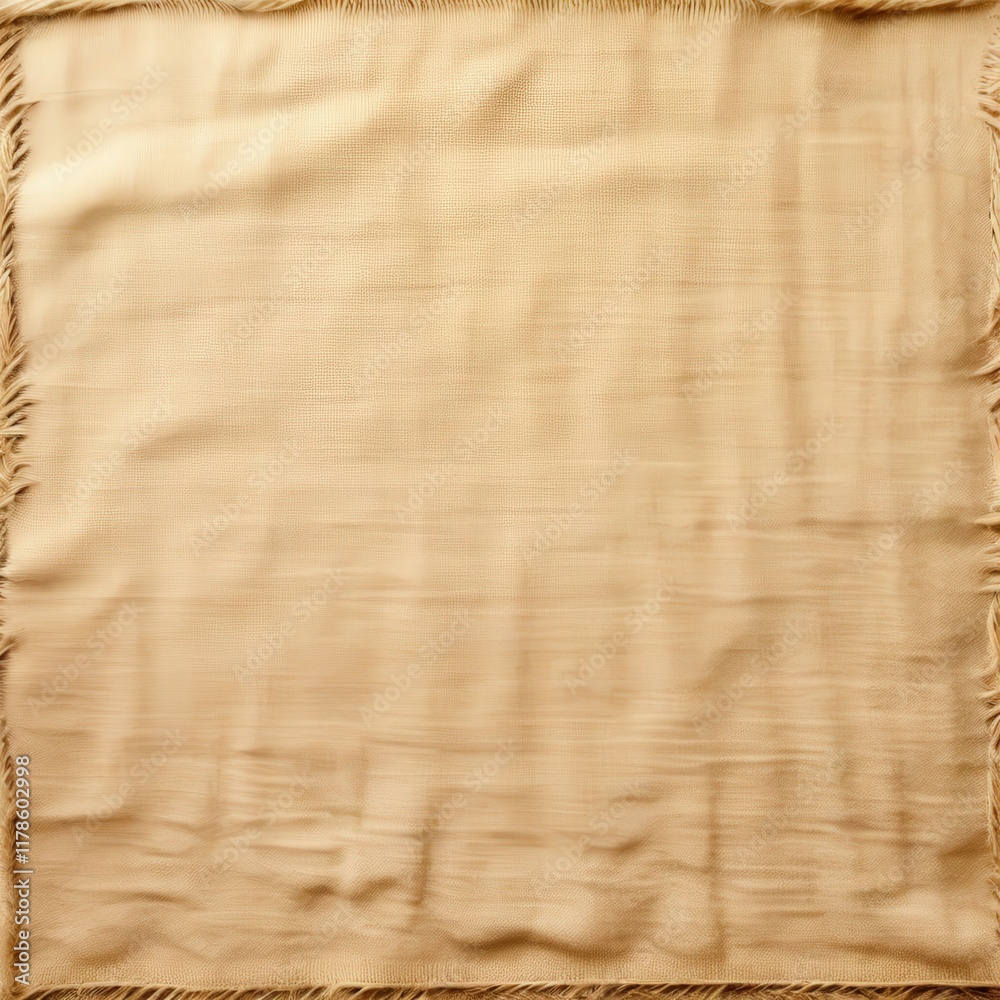 the AI Image Generator, a Beige Fabric with Frayed Edges and Texture the AI Image Generator, a Beige Fabric with Frayed Edges and Texture
