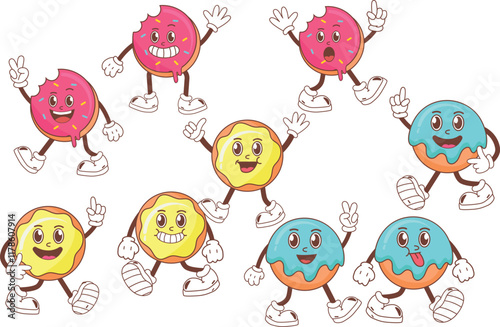 special donut character illustration