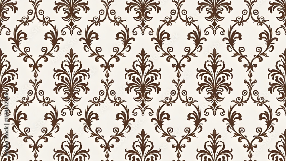 Fototapeta premium Timeless Damask Pattern for Bedding and Upholstery Fabrics