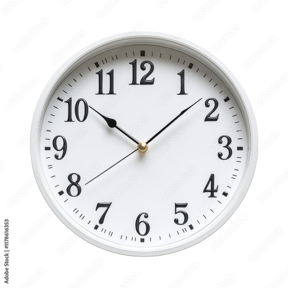 Isolated Clock Image Featuring Numbers Against Transparent Background Isolated Clock Image Featuring Numbers Against Transparent Background