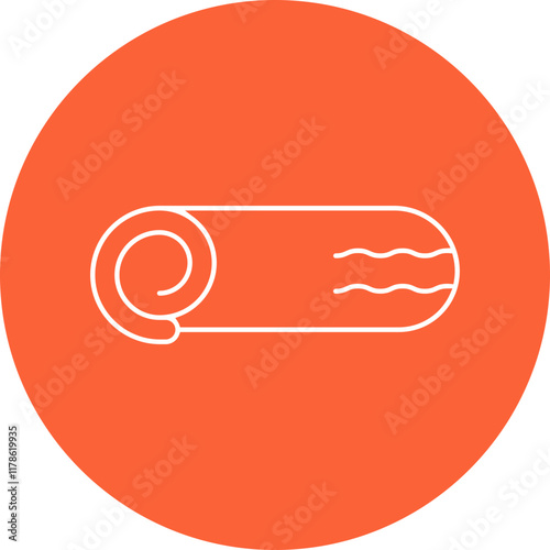 Swiss Roll icon single vector illustration