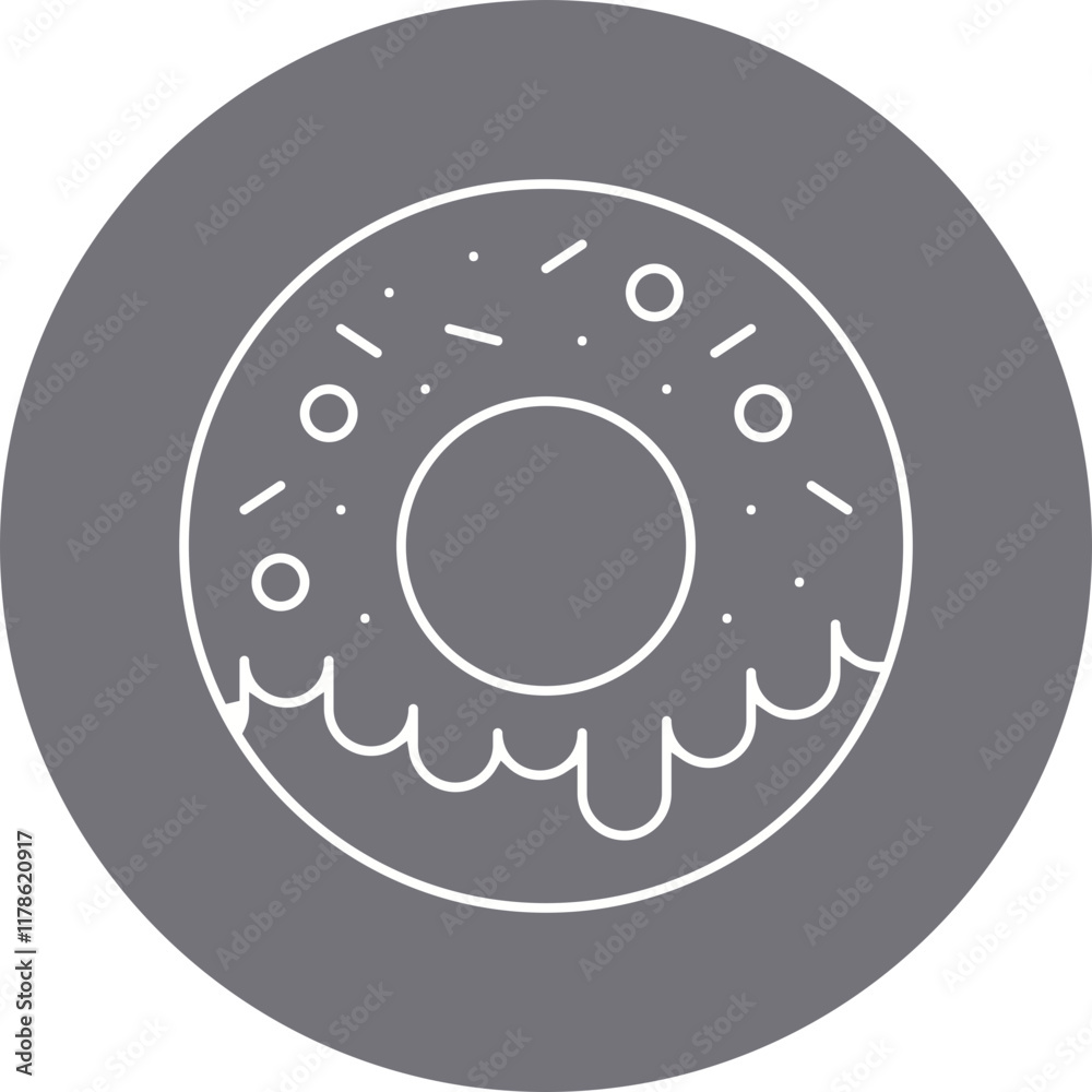 Doughnut icon single vector illustration Doughnut icon single vector illustration