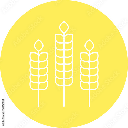 Wheat icon single vector illustration