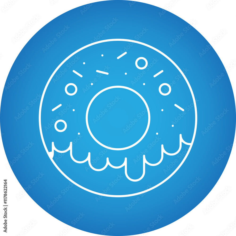 Doughnut icon single vector illustration Doughnut icon single vector illustration