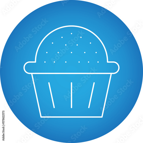 Cupcake icon single vector illustration