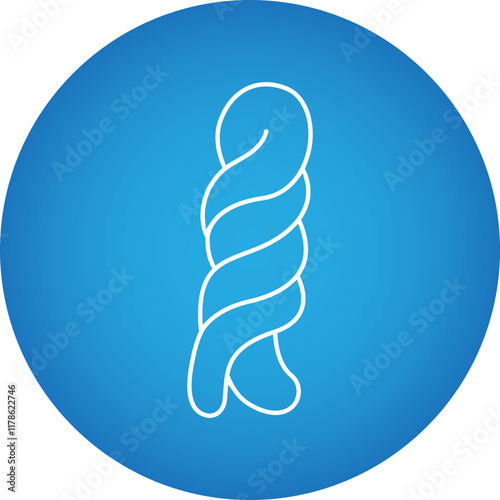 Braided Bread icon single vector illustration