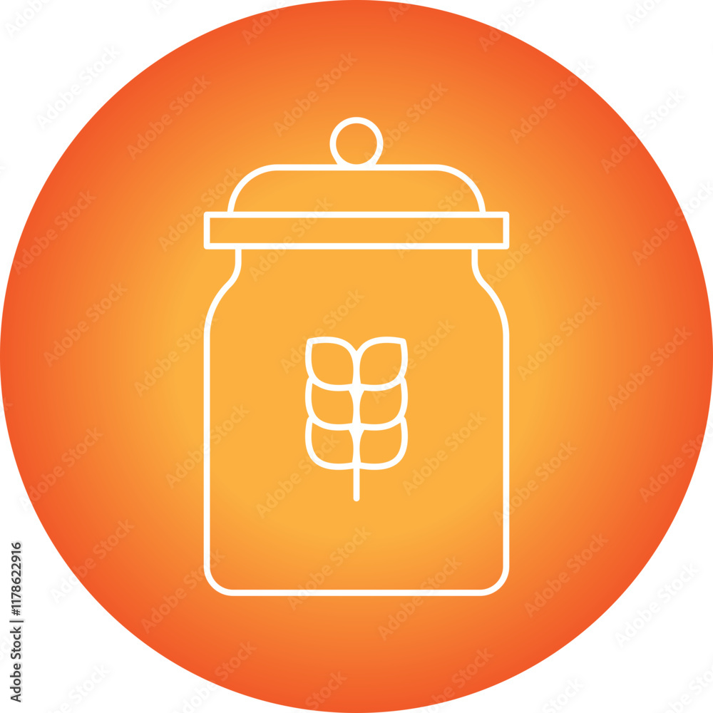 Flour Pot icon single vector illustration Flour Pot icon single vector illustration