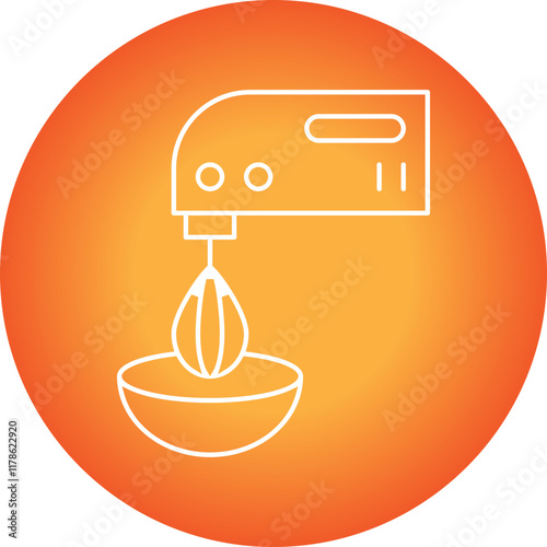 Flour Mixer icon single vector illustration