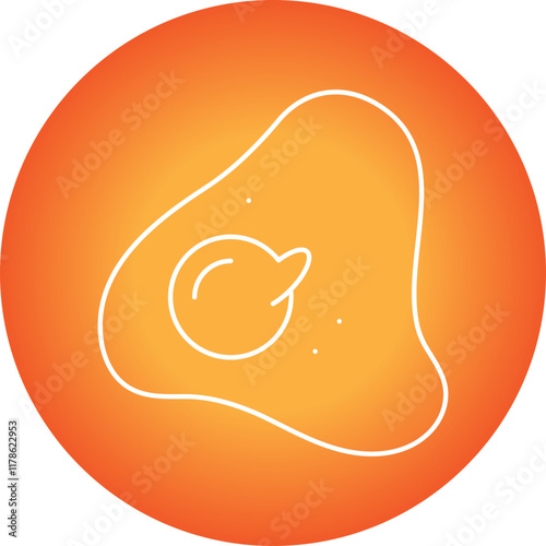 Fried Egg icon single vector illustration