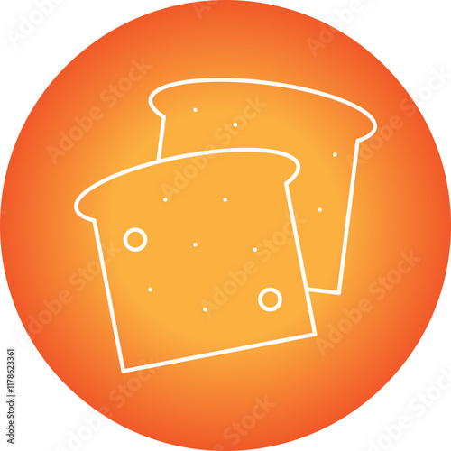 Bread icon single vector illustration