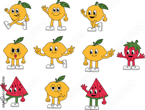 Special fruit character illustration