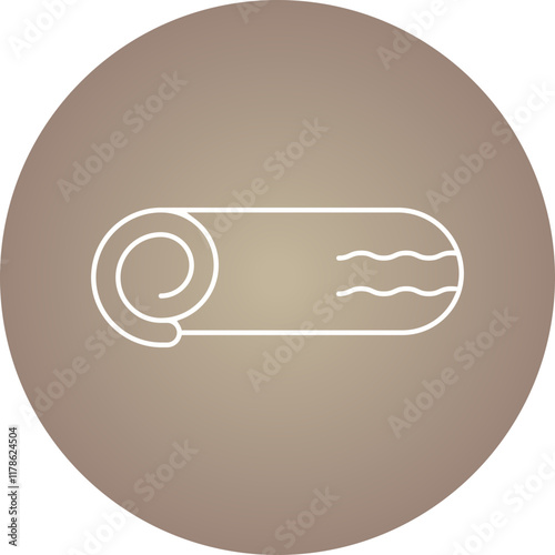 Swiss Roll icon single vector illustration