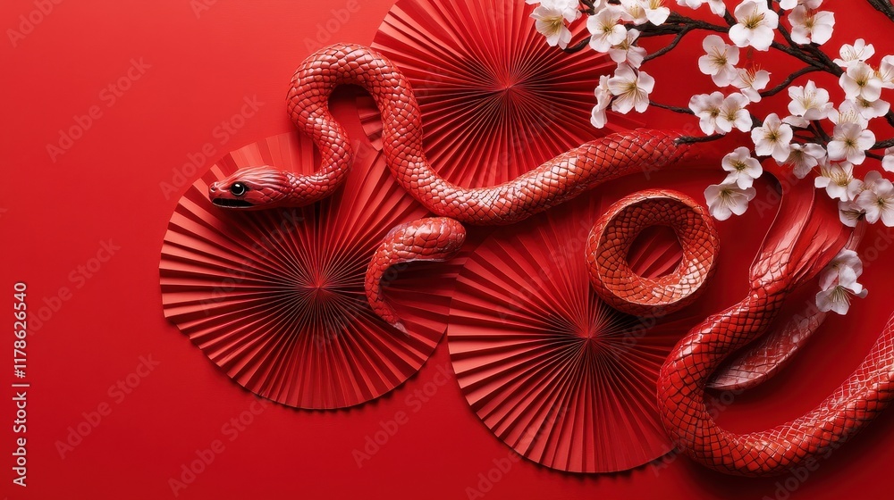 Happy Chinese New Year 2025,Year of the snake zodiac sign,Snake illustration and design,Asian elements gold paper cut style,Lunar new year concept,New Year card 2025. Happy Chinese New Year 2025,Year of the snake zodiac sign,Snake illustration and design,Asian elements gold paper cut style,Lunar new year concept,New Year card 2025.