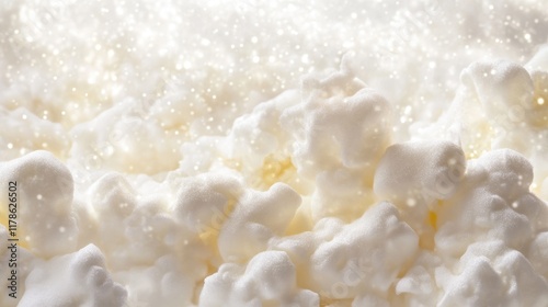 Fluffy Sweetness: Whimsical White Marshmallow Backdrop for Culinary Creations