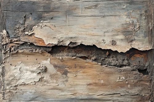 Worn Wooden Texture: Aged and Outworn Surface with Timeworn Charm and Dirty Elements photo