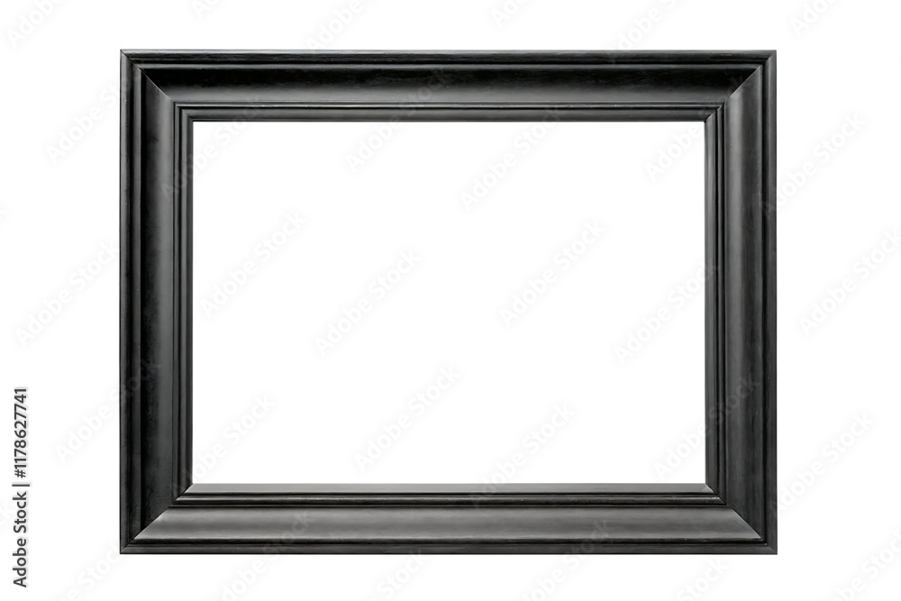 Classic wooden frame isolated on white background PNG,AI GENERATED Classic wooden frame isolated on white background PNG,AI GENERATED