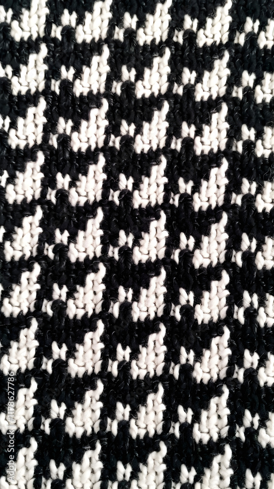 Elegant Houndstooth Pattern in Classic Black and White - Timeless Design for Fashion and Textiles Elegant Houndstooth Pattern in Classic Black and White - Timeless Design for Fashion and Textiles
