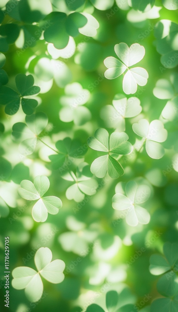 Enchanting Green Forest with Shamrock Shadows - Perfect for Saint Patricks Day, Earth Day, and Spring Celebrations Enchanting Green Forest with Shamrock Shadows - Perfect for Saint Patricks Day, Earth Day, and Spring Celebrations