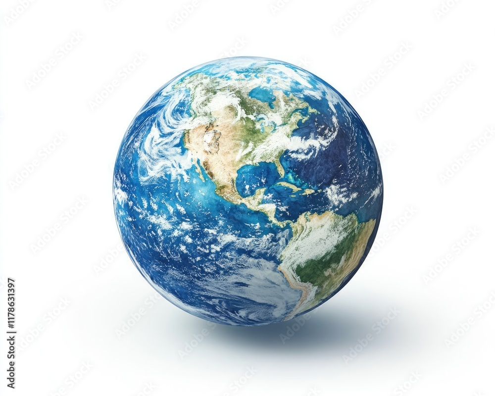 Artistic Globe: Hand-Painted Earth Sphere with Vibrant Watercolor Detailing Artistic Globe: Hand-Painted Earth Sphere with Vibrant Watercolor Detailing
