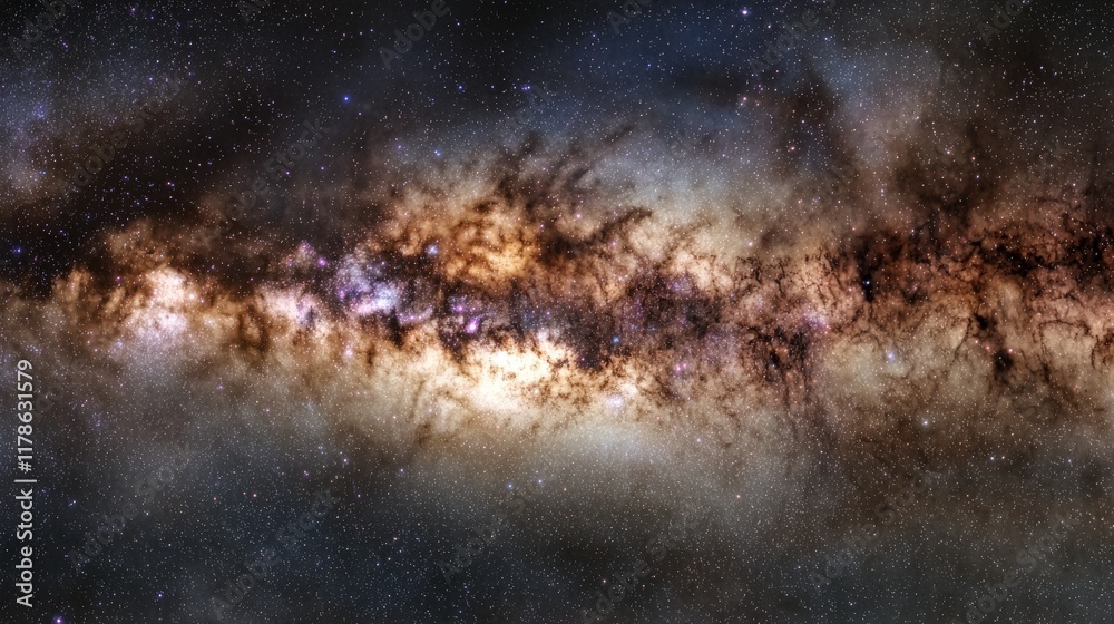 Obraz premium Majestic Milky Way Galaxy Cosmic Dust and Stars