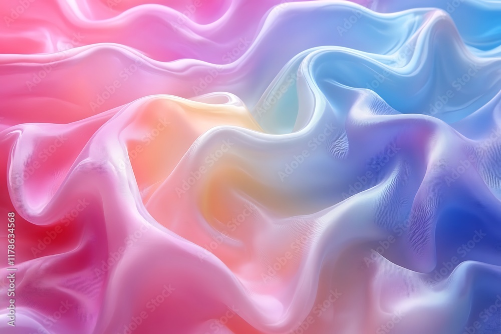 Obraz premium Abstract Pastel Fabric Draped in Soft Waves
