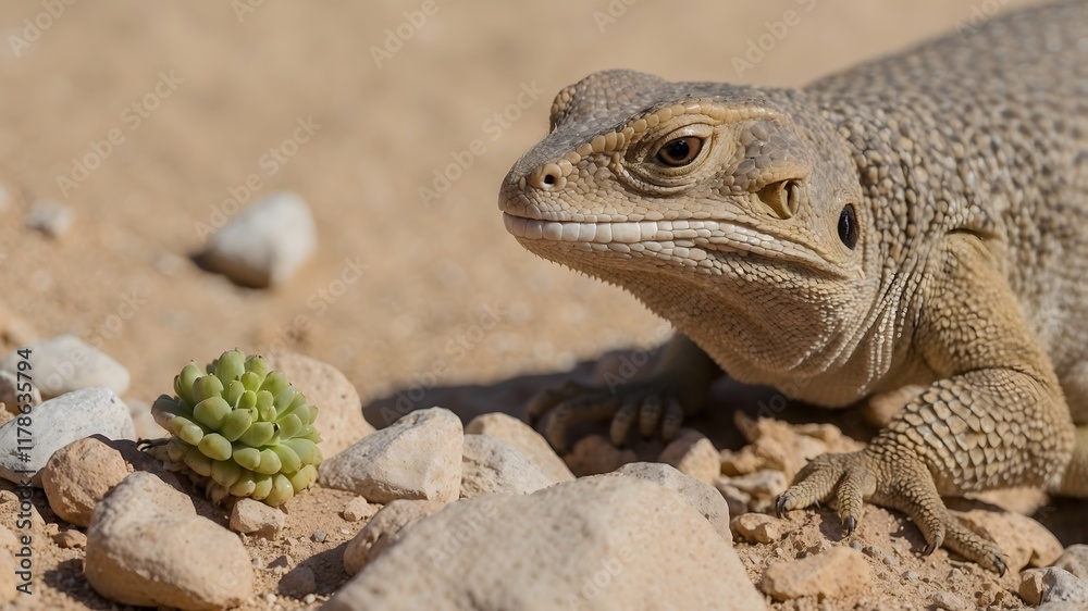 Fototapeta premium Ecosystem of Coachella Valley: Interconnections and Biodiversity Among Desert Species