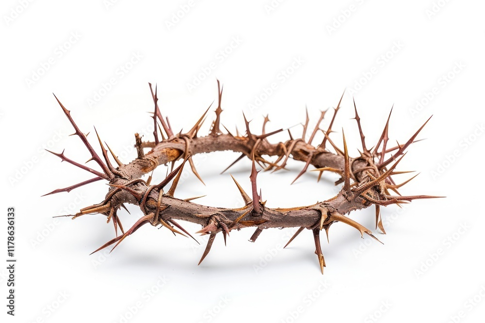 Obraz premium Crown of thorns white background invertebrate accessories.