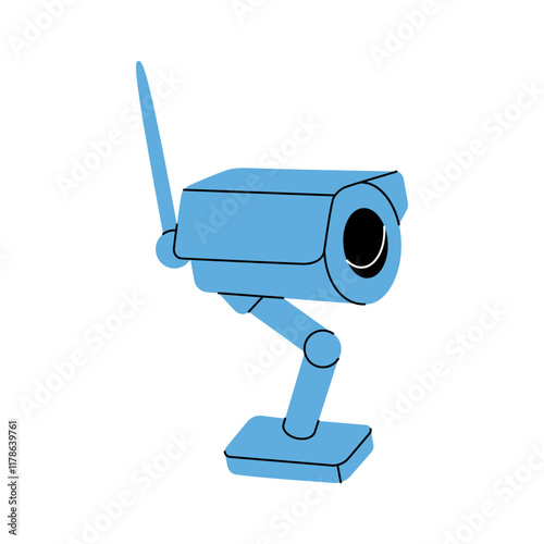 Security video camera. Video surveillance. Vector illustration