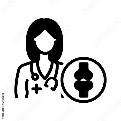Vector solid black icon for Orthopedic