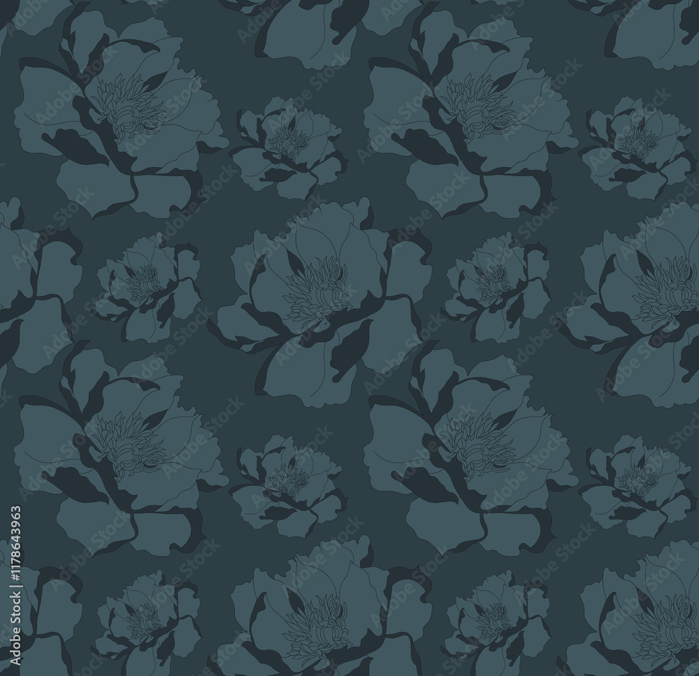 seamless floral pattern allover Rose flower seamless floral pattern allover Rose flower